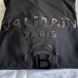 Balmain Paris Men's Medium Lightweight Hoodie Black Authentic